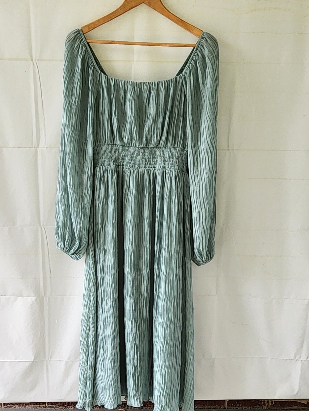 Baltic Born  Sage Long Sleeve Smocked Waist Maxi Dress - Picture 14 of 15